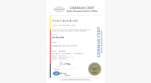 ISO 9001 certification for design, development, and manufacturing of sanitary items, and additional services